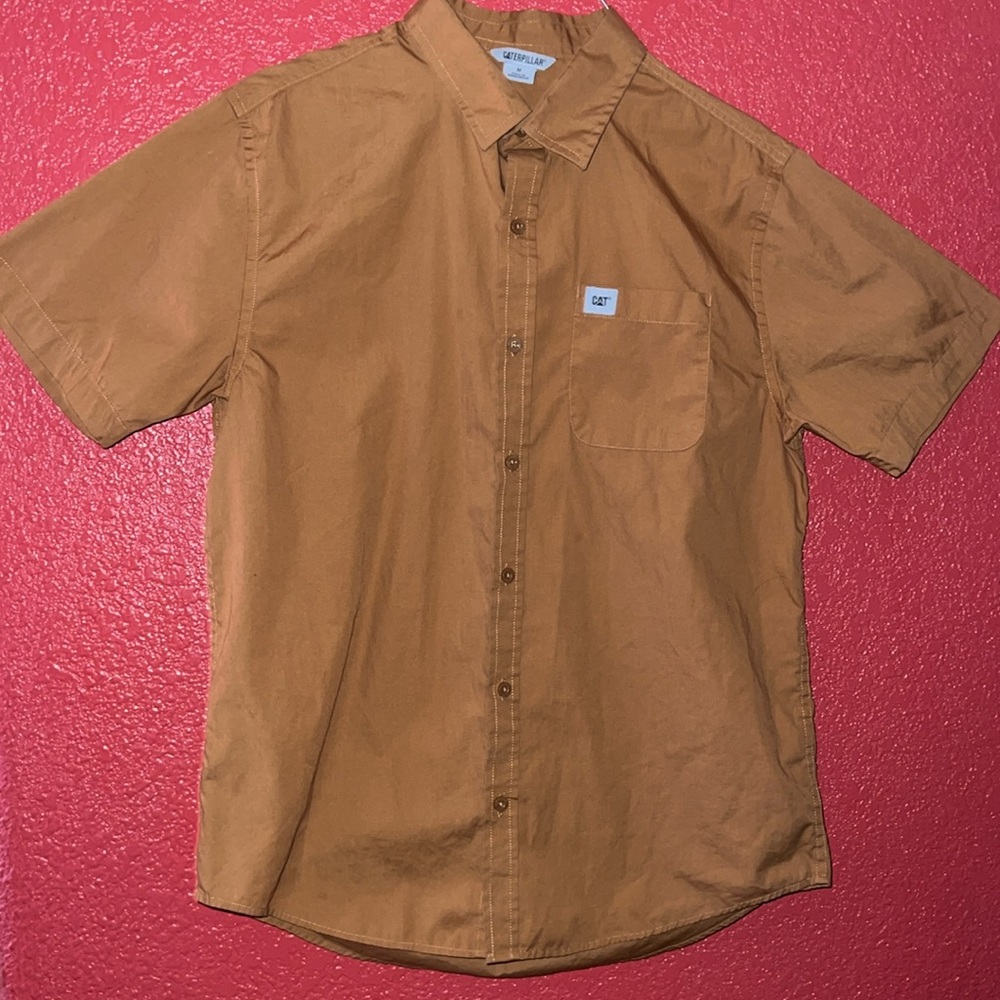 Caterpillar Mens Short Sleeve Button-Down Shirt